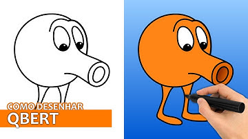 Como Desenhar Qbert | Tutorial De Desenho Fácil Passo A Passo