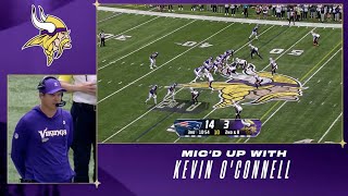 Kevin O'Connell Mic'd Up: Max Brosmer's Throw to Zavier Scott During Vikings vs. Patriots Game