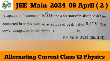 A capacitor of reactance 4 root 3 ohm and a resistor of resistance 4 ohm are connected in series wit