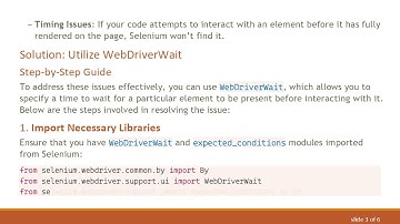 How to Solve the Unable to Locate Element Issue in Selenium with Python