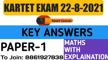 2021 kartet Paper 1 Maths key answers, kartet 2021 maths key answers paper 1, maths key answers 2021