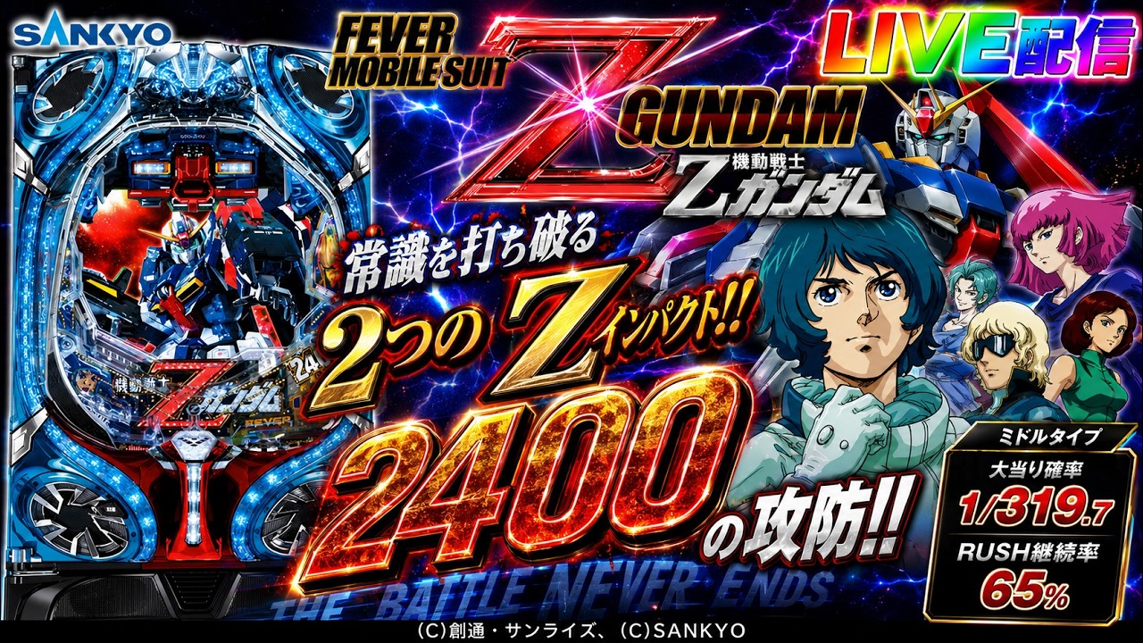 実機配信家庭用(横画面版)】CRF機動戦士ZガンダムR (1/319