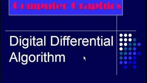 DDA line drawing Algorithm - C G Computer Graphics Digital differential analyzer