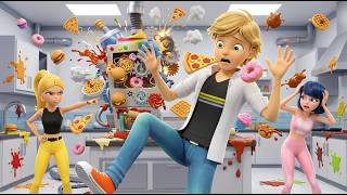 MIRACULOUS : Crazy Food Machine EXPLODES?! 🍕😱 Adrien’s Kitchen Disaster Goes Viral! | LadyBug Story