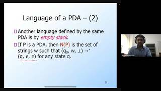 CS2200 LMC | Lec 28 | Push down automata– Language, equivalences