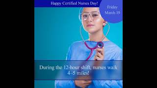March 19 is Certified Nurses Day. What do you plan to do? March 19 is Certified Nurses Day. What do you plan to do?
