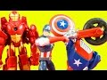 Marvel Avengers Iron Man With Armor Vs. Captain America With Motorcycle