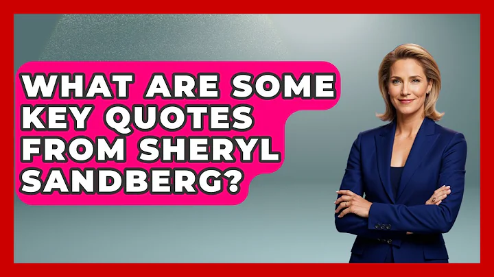 What Are Some Key Quotes From Sheryl Sandberg? - Gender Equality Network