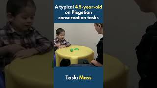 Celebrity A typical 4.5 year old on Piagetian Conservation Tasks: Mass Profile