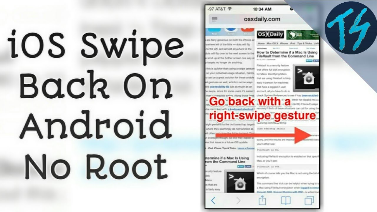 How To Get iOS Back Gesture On Android No Root