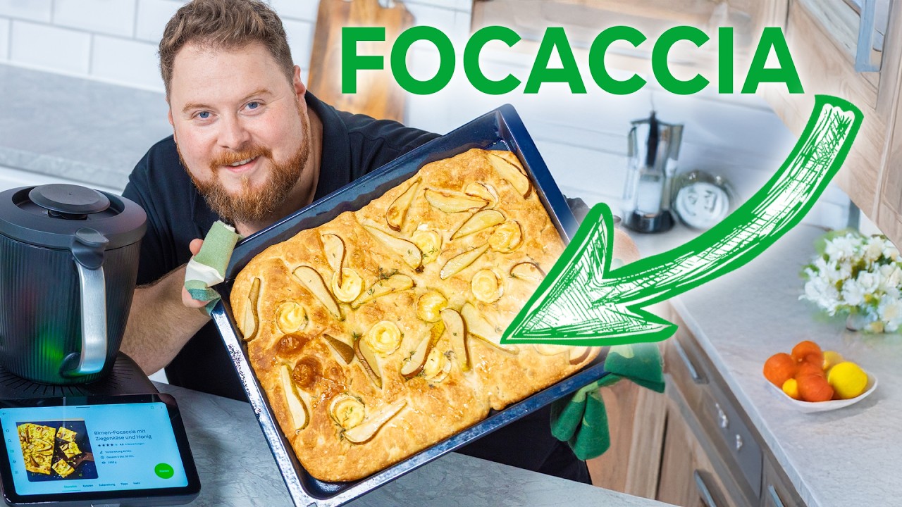 Focaccia backen leicht gemacht: Außen knusprig, innen fluffig | Thermomix®️ Kochrezept