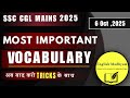 06 - 10 - 2025 | SSC CGL MAINS 2025 | SSC CGL Mains Vocabulary