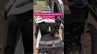 A non-separately derived generator does not need a ground rod, watch MikeHolt.com/Fundamentals Information