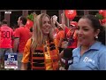 Netherlands fans party ahead of World Cup match