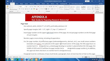 Capstone Project Page Style Formatting