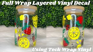 How To Layer a Vinyl Decal On a Beer Can Glass, Teck Wrap Vinyl, Libbey  Glass