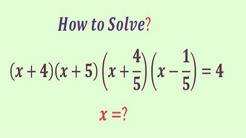 An Amazing Algebra Challenge | Olympiad Question | Can you Solve this? | x=?
