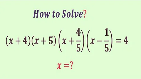 An Amazing Algebra Challenge | Olympiad Question | Can you Solve this? | x=?