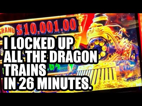 I Locked Up ALL the Dragon Trains! Record Breaking 12 BONUS in 26 MINUTES! @avalonslots helped!