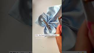 Making bow 🎀 #scrunchies #shortvideo #explore #theonestitch #bow #bowmaking #hairaccessories #short screenshot 5