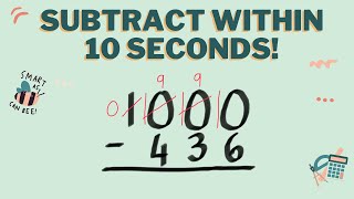 Subtract From 1000 | Subtract 4-digit numbers | Subtraction for Kids Resimi