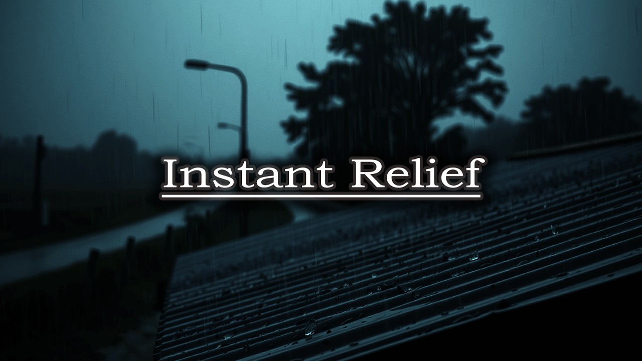 Rain Sounds from Open Garage 🌧️ Suburban Rainstorm for Sleep & Relaxation
