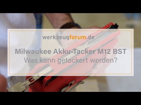 Степлер акумуляторний Milwaukee скоби 6-14 мм 4933459634, видео 1