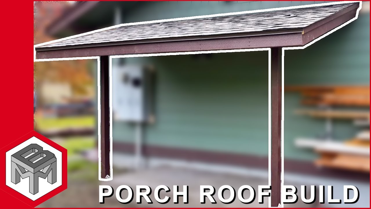 porch roof framing & shingles - how to - youtube