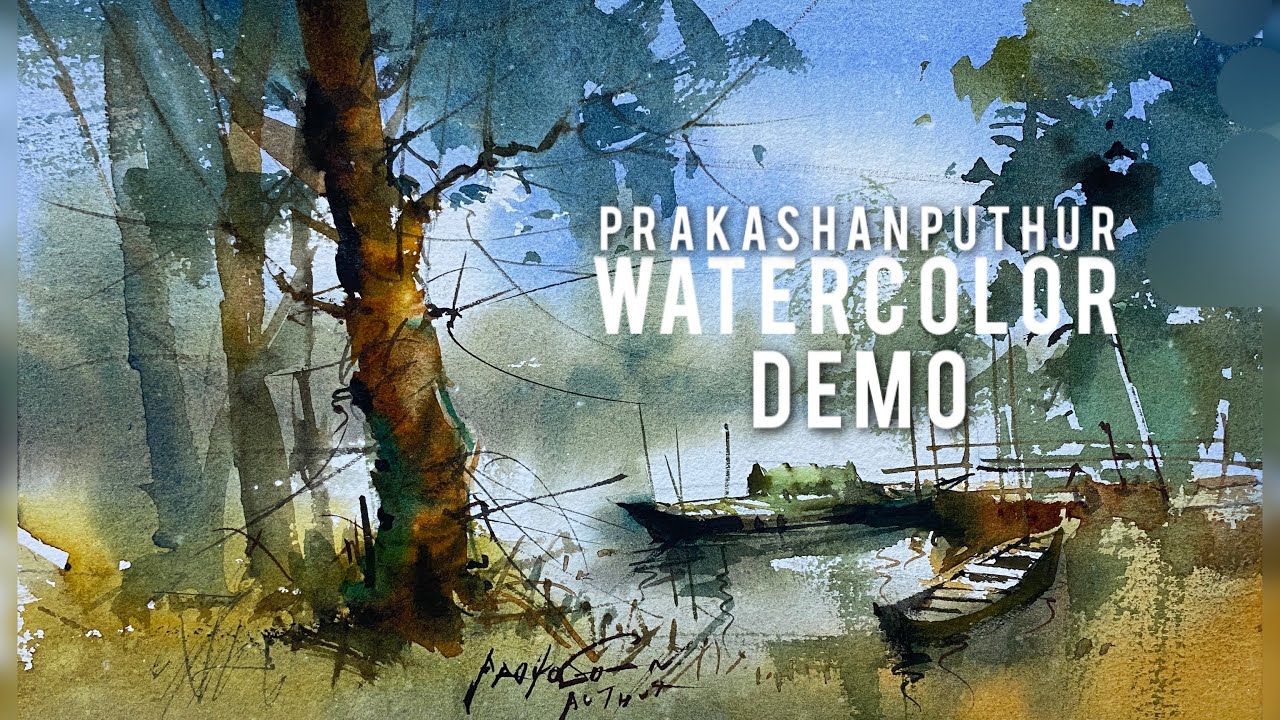 Easy Watercolor landscape | water color for beginners | - YouTube