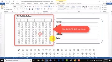 How to design | Create Multiple Choice Test Answer Sheet in ms word 2016
