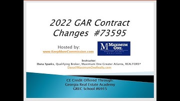 2022 GAR Contract Changes - CE Class