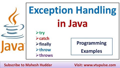 How to handle Exception in Java try Catch Blocks Multiple Catch Blocks Finally Block Mahesh Huddar