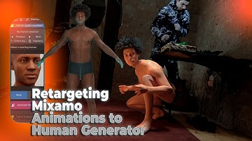 Blender Addons Retargeting Animations to Human Generator!!