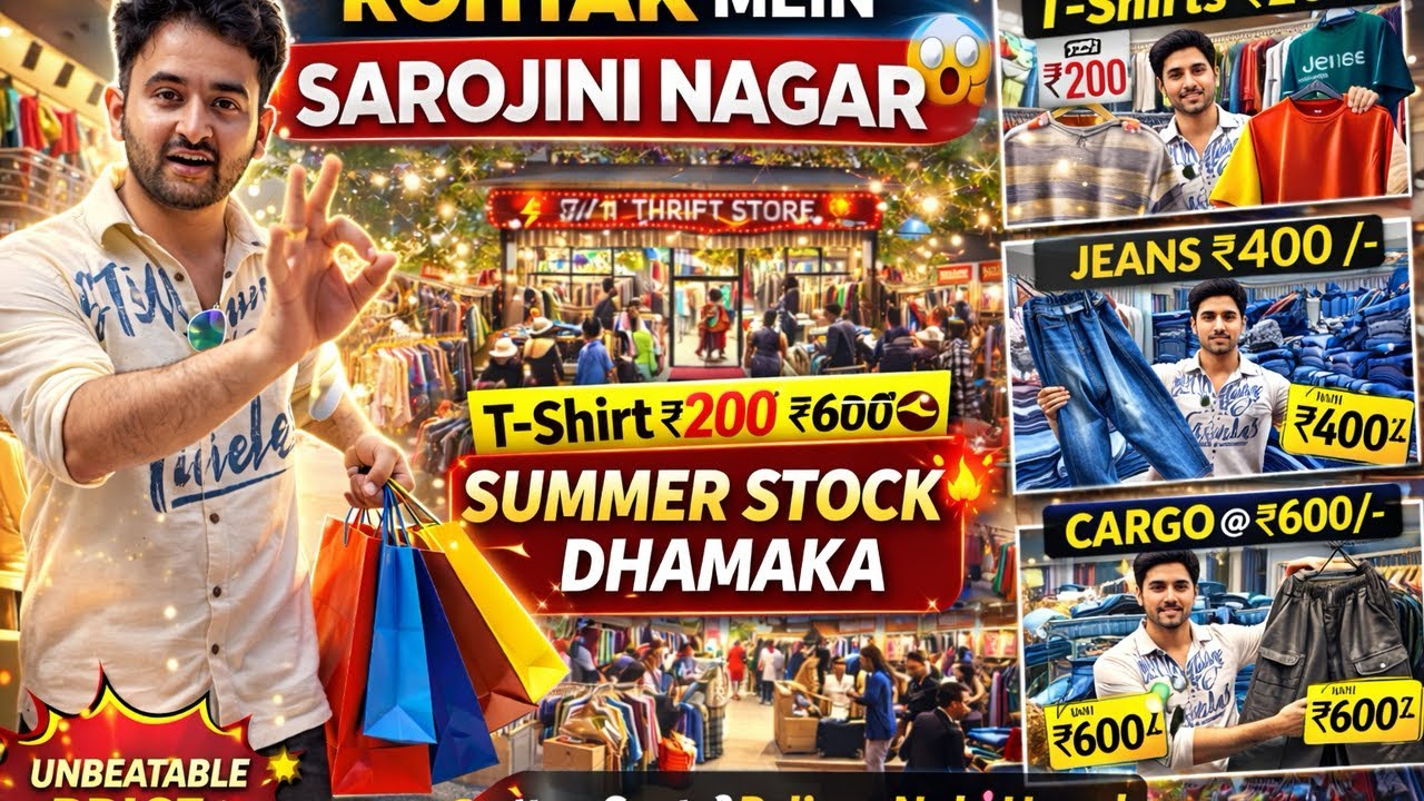 📣Vlog 141 - Rohtak ka Sarojni Nagar 😱 Unbeatable Prices in Rohtak 😍 /summer stock 🥳