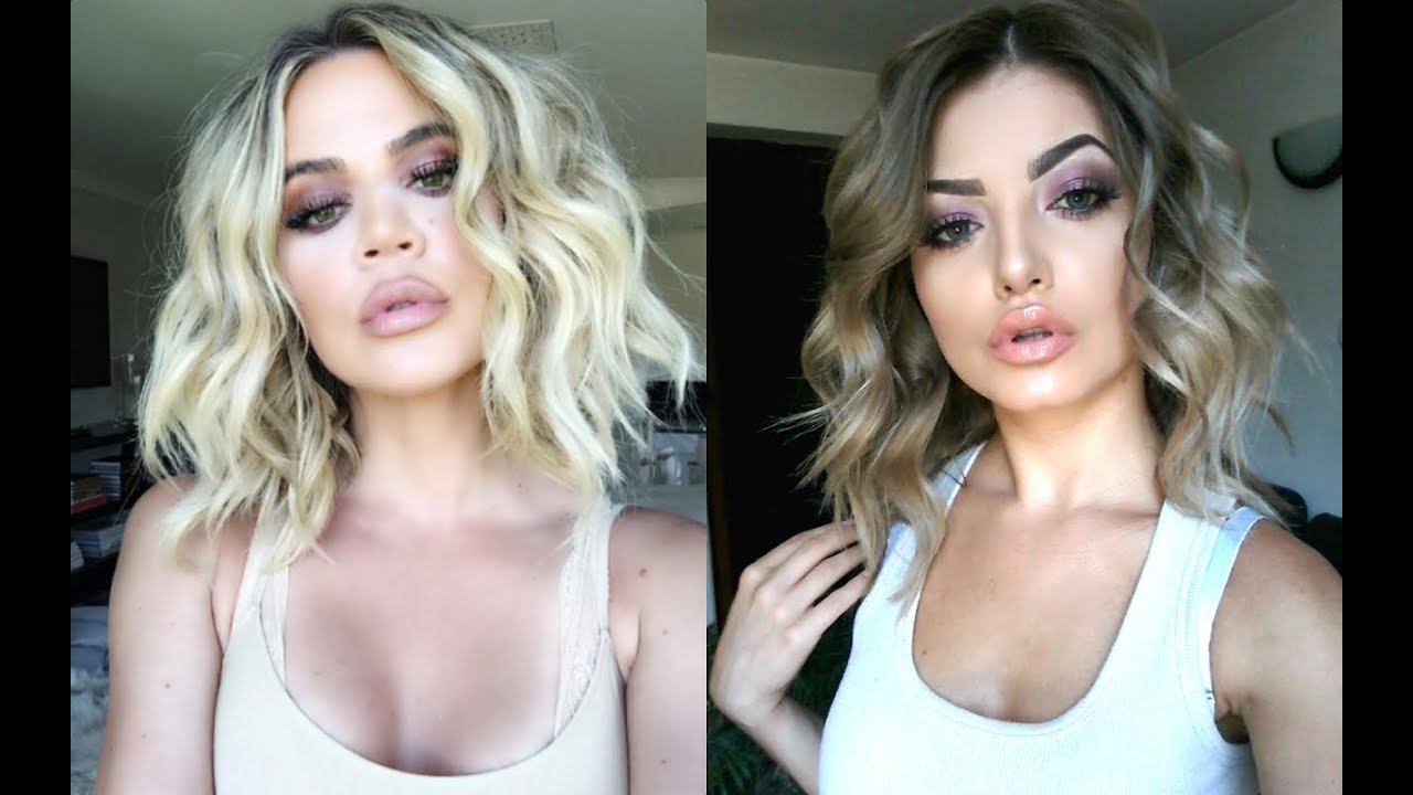 Khloe Kardashian Inspired Makeup And Hair Tutorial 2016 YouTube