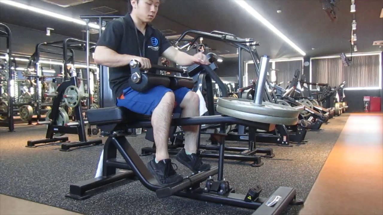 ふくらはぎのトレーニング「シーテッドカーフレイズ」マシン紹介動画 
