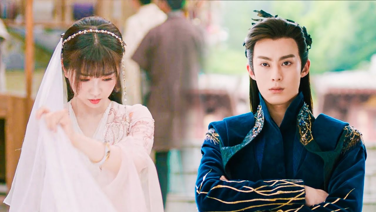 當小蘭花摘下面紗的那一刻，霸道魔王心動了，忍不住愛上她！#虞书欣 💖#王鹤棣 #苍兰决