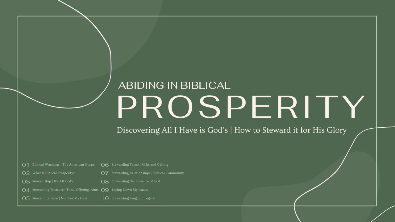 Abiding in Biblical Prosperity | Session 5: Tithe, Offering, Alms Pt. 2 ...