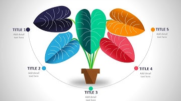 Create 5 Options Infographic Slide in PowerPoint. Tutorial No. 926