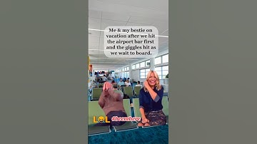 Vacay Mode Activated at the Airport Bar 😎🍸#airport #funny #vacation #adulting #fyp