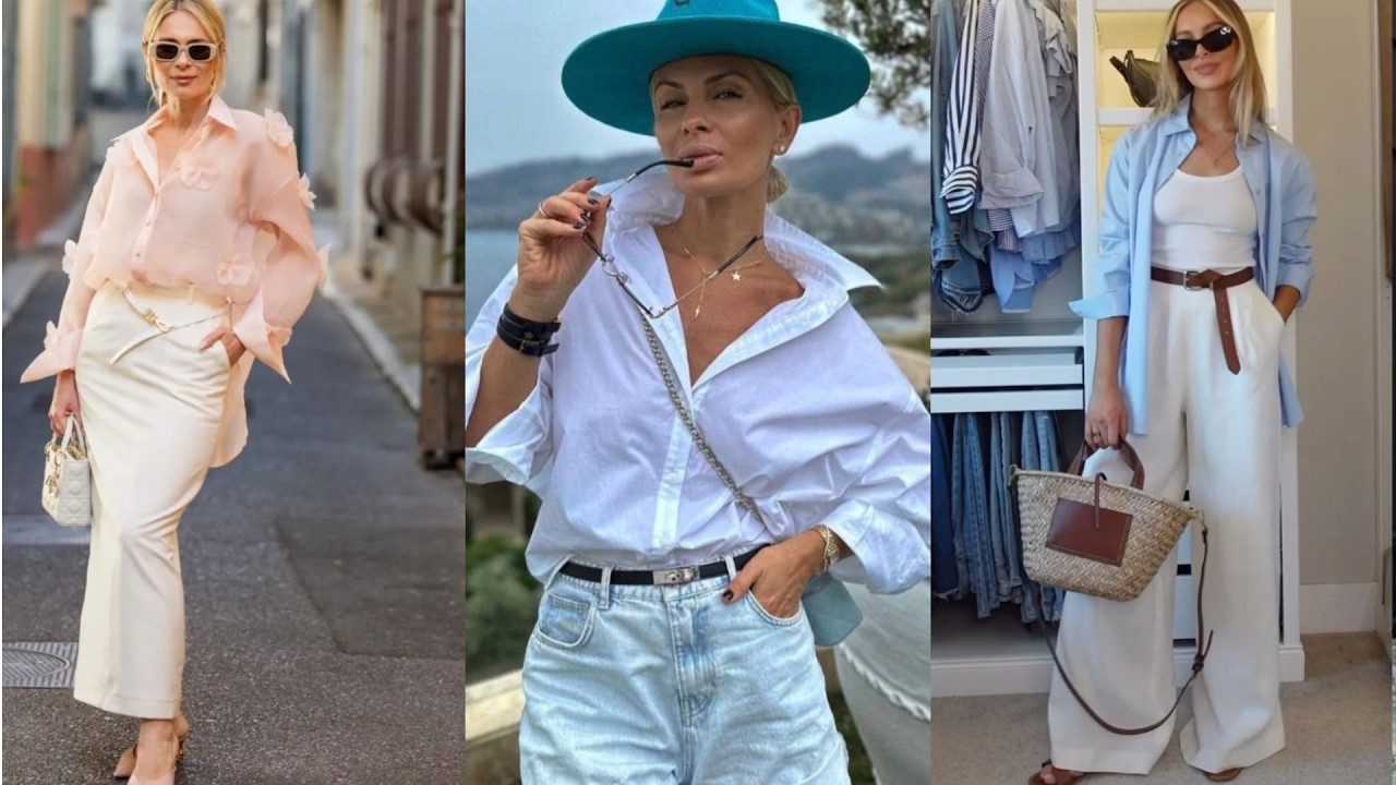 С ЧЕМ СТИЛИЗОВАТЬ ЖЕНСКУЮ РУБАШКУ ВЕСНОЙ 💕МОДНЫЕ ОБРАЗЫ С РУБАШКОЙ