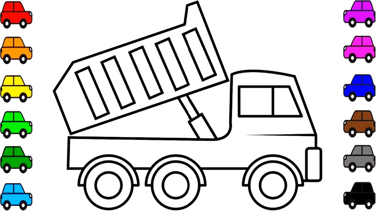 Leo the Truck coloring with boxes  Truck coloring pages, Coloring