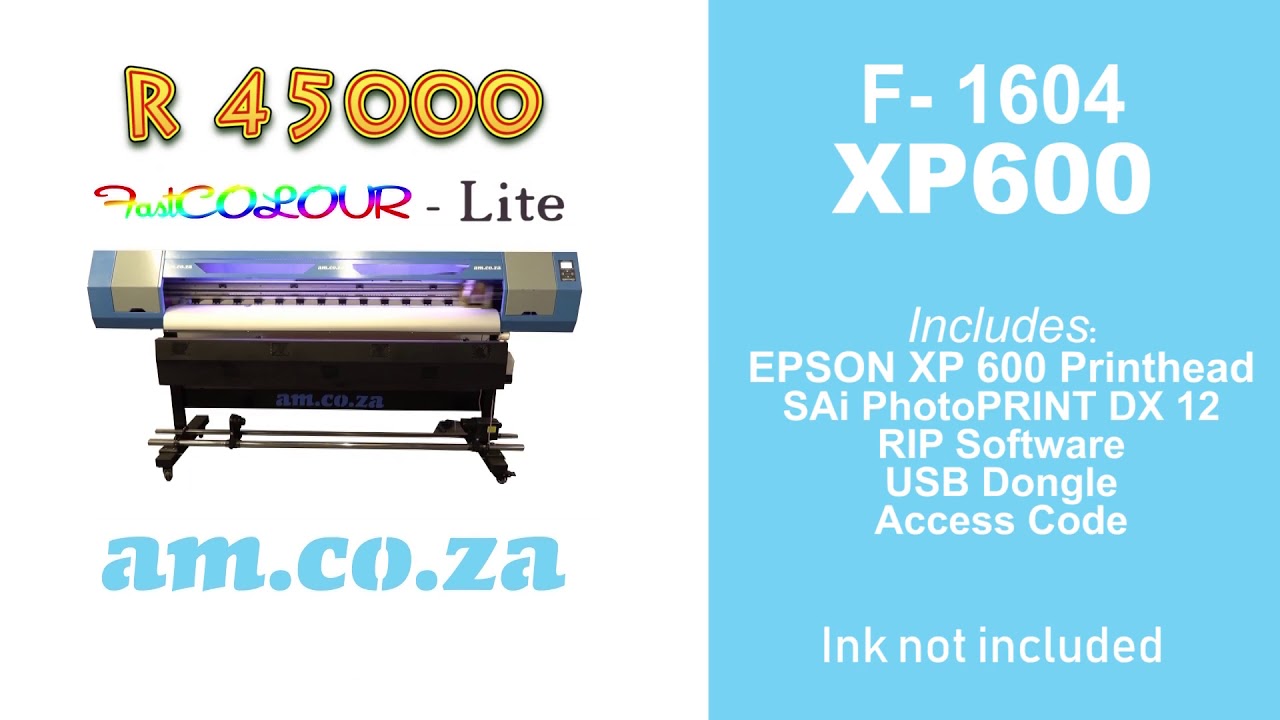 R45000 F-1604/XP600 Large Format Printer Pre-Order Special Explained, Special End at 15 Dec 2018