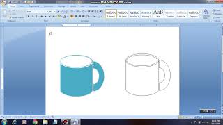 Ms Word17 Make cup using shape screenshot 5