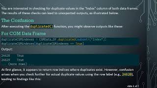 Understanding the pandas duplicated() Function: Column vs. Row Labels