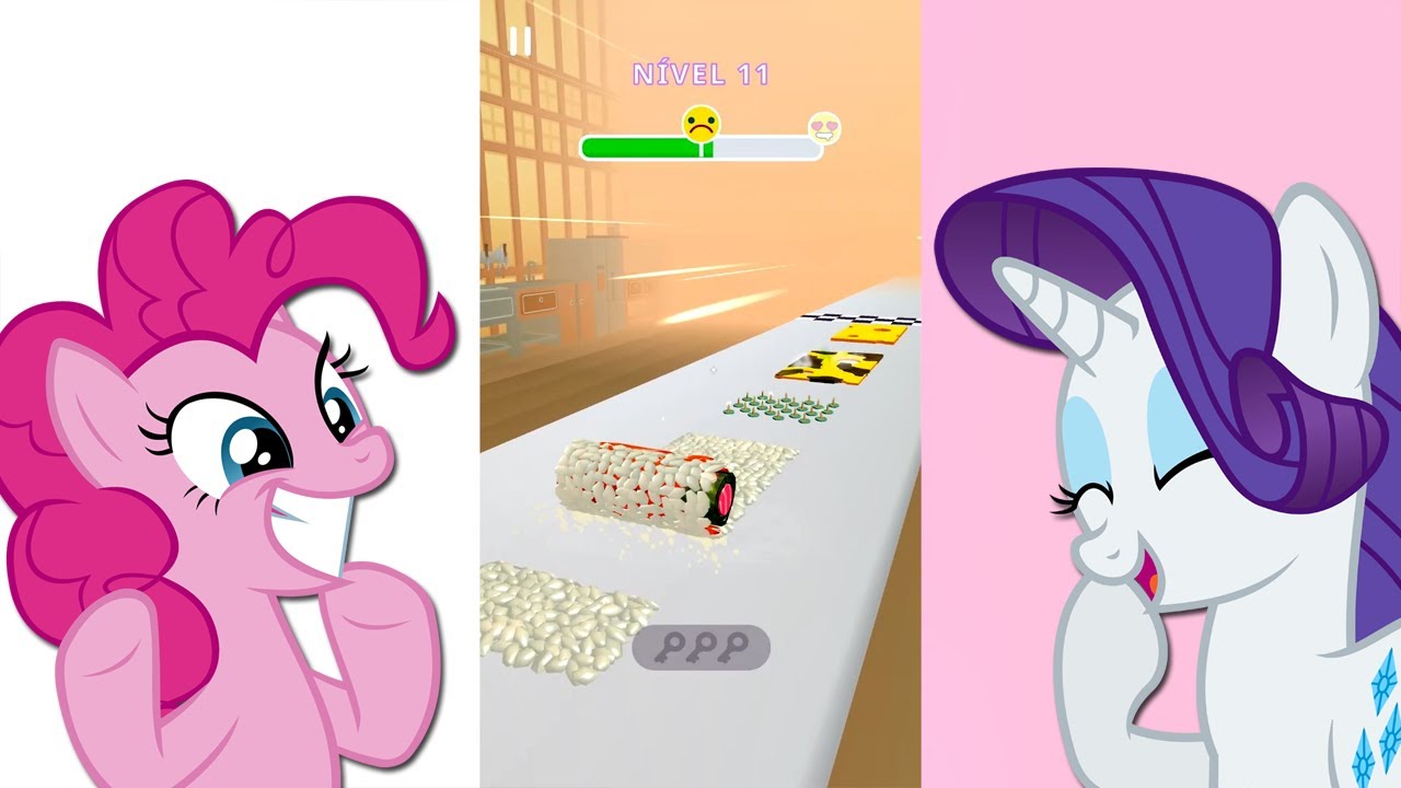 RARITY e PINKIE PIE FAZENDO SUSHIS (Sushi Roll 3D) ‹ Luli Rarity ›
