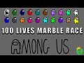 Among Us 100 lives marble race in Algodoo \ Marble Race King