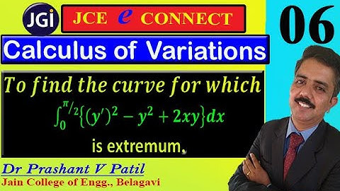 Calculus of Variations || To find Extremum of  ∫(𝒚′ )^𝟐−𝒚^𝟐+𝟐𝒙𝒚}𝒅𝒙 || 18mat31 || Dr Prashant Patil