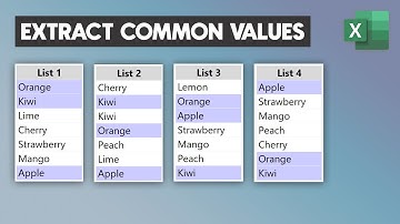 How to Extract Common Values From Multiple Columns in Excel