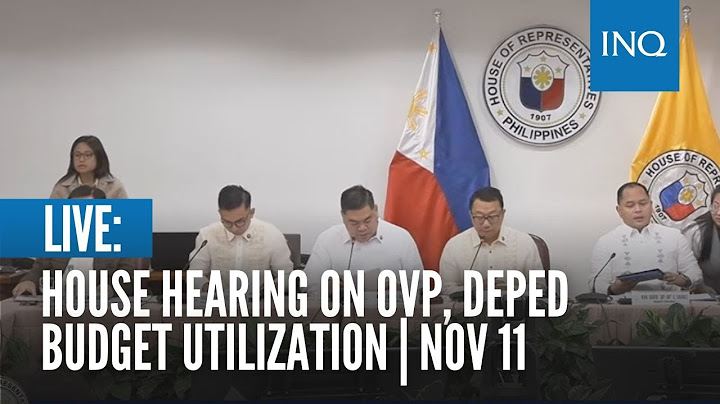 LIVE: House hearing on OVP, DepEd budget utilization | Nov 11